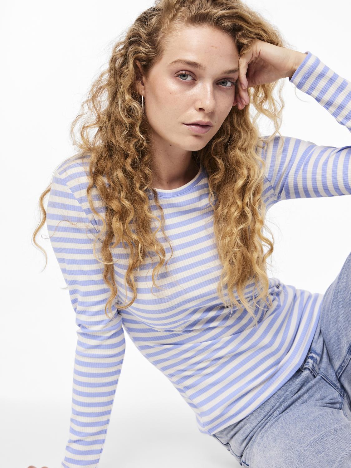 PCRUKA Langærmet - Hydrangea Strib